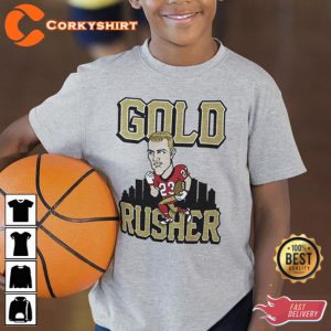 Christian McCaffrey Gold Rusher CMC 49ers San Francisco T-Shirt 4
