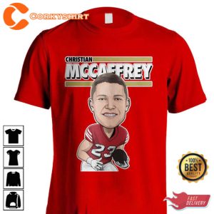 Christian McCaffrey Graphic Toon 49ers Football Tee Shirt Cartoon San Francisco 4