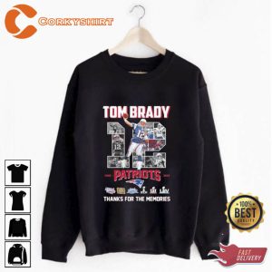 Tom Brady Thank You For The Memories Football Player Unisex T-Shirt