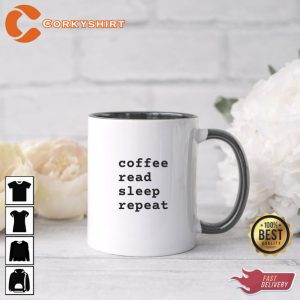 Coffee Read Sleep Repeat Book Lover Mug3