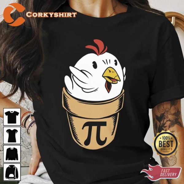 Cool Chicken Pi Day Unisex Tee Shirt