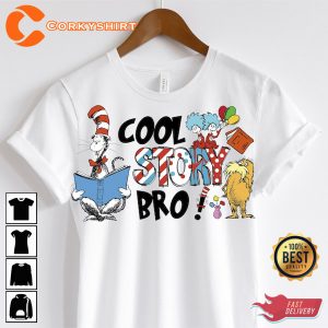 Cool Story Bro Read Across America Day Dr. Suess Sweatshirt