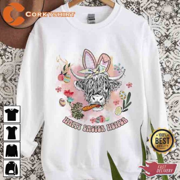 Cow Happy Easter Heifer Sweatshirt