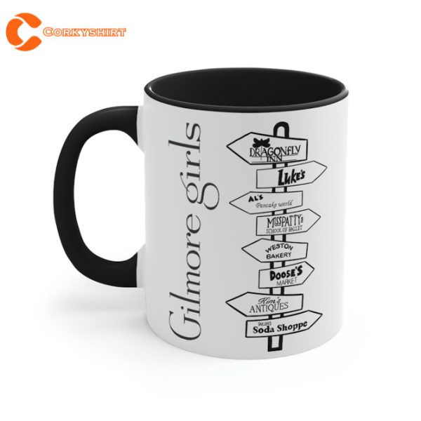 Custom Drawn Gilmore Girls Two-Tone Coffee Mug