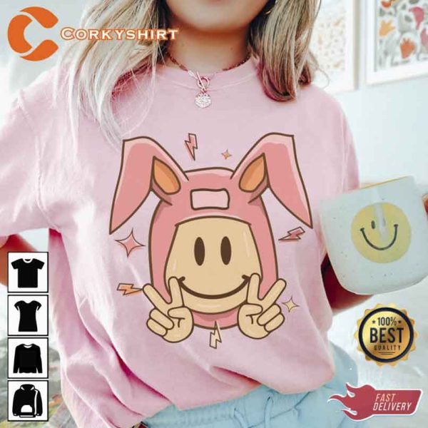 Cute Easter Bunnies Happy Holiday Gift Unisex T-Shirt