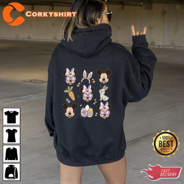 Cute Easter Day Hoodie Gift Mickey and Minnie Disney