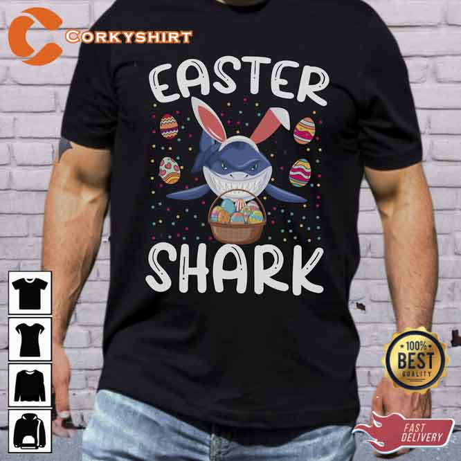 Cute Easter Shark Crewneck Shirt