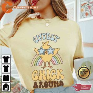 Cutest Chick Around Peeps Happy Easter Day T-Shirt