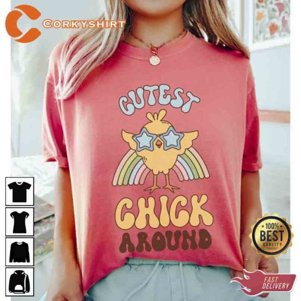 Cutest Chick Around Peeps Happy Easter Day T-Shirt