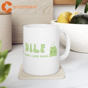 DILF Damn I Love Frogs Ceramic Coffee Mug