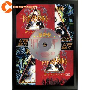 Def Leppard Hysteria Diamond Star Halos Pyromania Framed CD Album Cover Poster