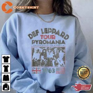 Def Leppard Pyromania USA Tour 1983 Ivory T Shirt1