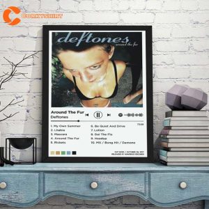 Deftones Alternative Metal Band Around the Fur Album Tracklist Poster