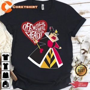 Disney Alice in Wonderland Queen of Hearts Off with Their Heads T-Shirt