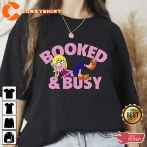 Disney Channel Lizzie McGuire Animated Lizzie Booked Busy T-Shirt