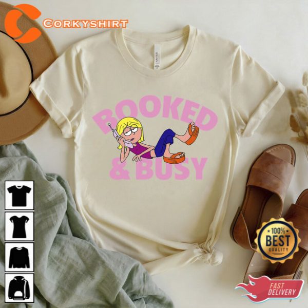 Disney Channel Lizzie McGuire Animated Lizzie Booked Busy T-Shirt