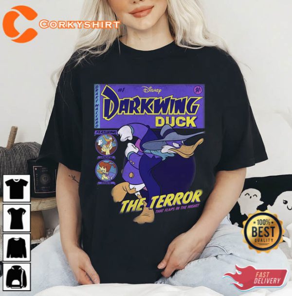 Disney Darkwing Duck Funny The Terror Vintage TV Show T-Shirt