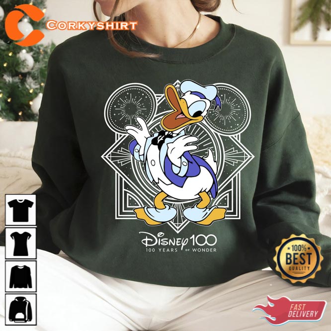 Disney Donald Duck Cute Mickey and Friends Shirt Disney 100 Years of Wonder Tee 3