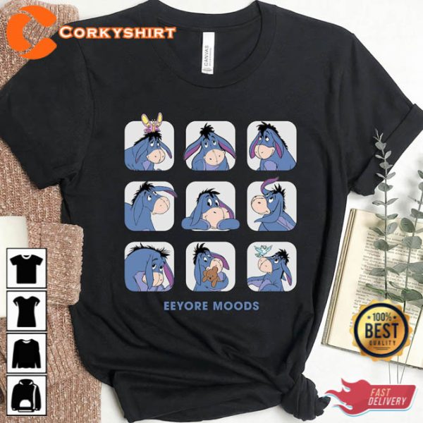 Disney Eeyore Moods T-Shirt Emotion Of Eeyore Tee