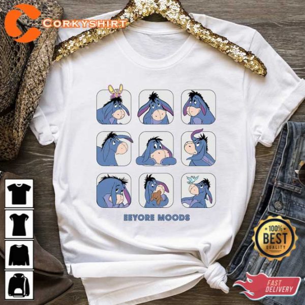 Disney Eeyore Moods T-Shirt Emotion Of Eeyore Tee