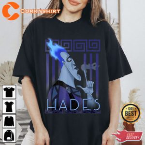 Disney Hercules Hades Geometric Portrait Graphic T-Shirt
