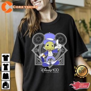 Disney Jiminy Cricket Portrait T-Shirt Disney 100 Years of Wonder Tee 2