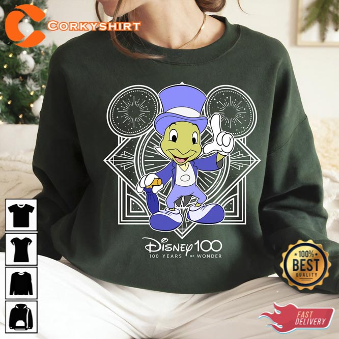Disney Jiminy Cricket Portrait T-Shirt Disney 100 Years of Wonder Tee 3