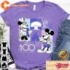 Disney Mickey and Minnie Couple Characters Shirt 100 Years of Wonder Tee