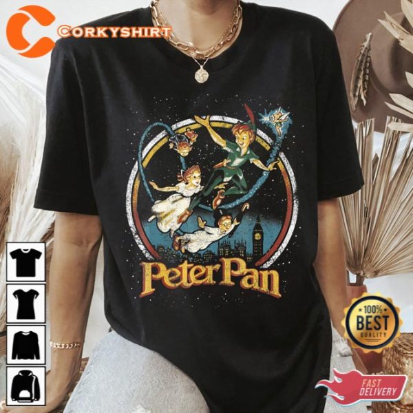 Disney Peter Pan Group London Flyin Graphic T-Shirt