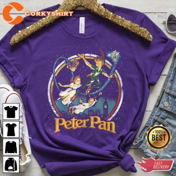 Disney Peter Pan Group London Flyin Graphic T-Shirt