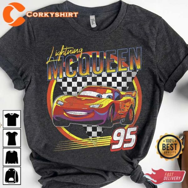 Disney Pixar Cars Lightning McQueen Vintage Race T-Shirt