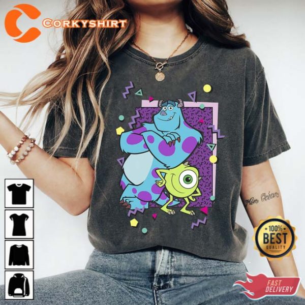 Disney Pixar Monsters Inc Mike And Sully 90s Style T-Shirt