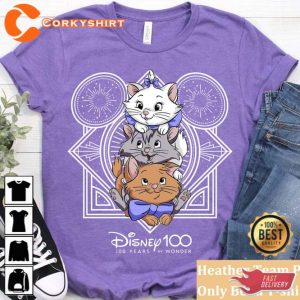 Disney The Aristocats Cats Characters T-Shirt 100 Years of Wonder Tee 1