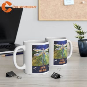 Dragonfly Rise Above Ceramic Mug