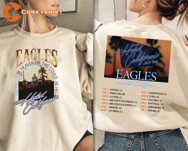 Eagles Hotel California 2023 Tour Unisex T-shirt