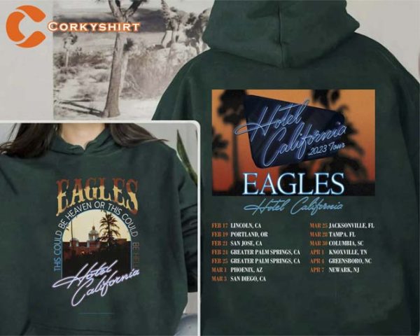 Eagles Hotel California 2023 Tour Unisex T-shirt