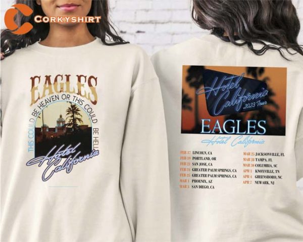 Eagles Hotel California 2023 Tour Unisex T-shirt