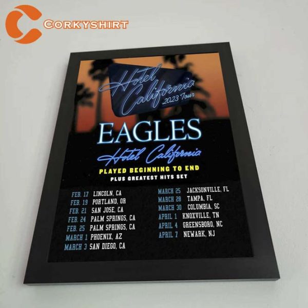 Eagles Hotel California Tour 2023 Poster