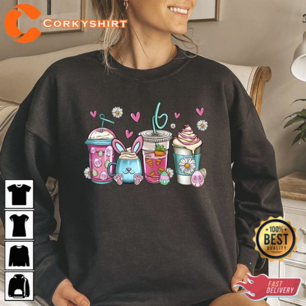 Easter Beverages Sweatshirt Carrot Juice and Latte