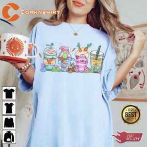 Easter Bunny Carrot Eggs Coffee Lovers T-shirt2