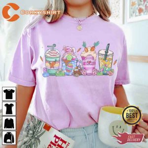 Easter Bunny Carrot Eggs Coffee Lovers T-shirt5