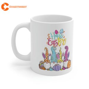 Easter Bunny Spring Gnome Easter Egg Hunting And Basket Gift Mug