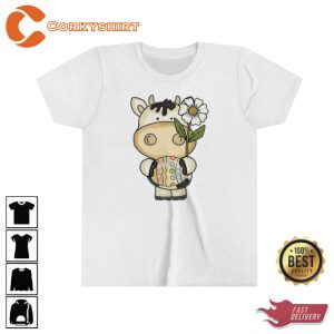 Easter Cow with Daisy Tee3