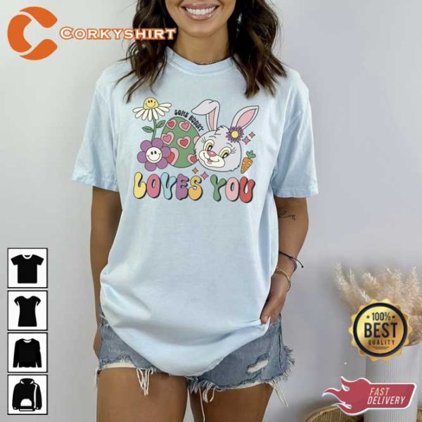 Easter Day Egg Hunting Bunny Crewneck Shirt