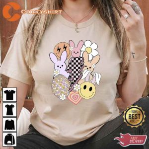 Easter Day Groovy Easter T-Shirt3