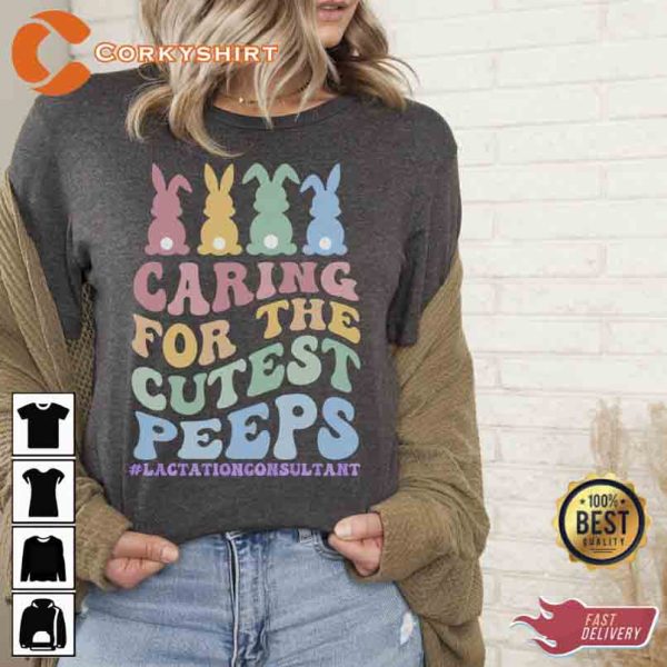 Easter Lactation Consultant Oh For Peeps Sake Shirt