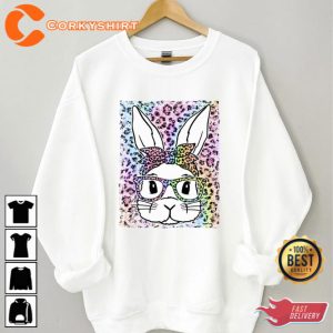 Easter Leopard Cute Bunny Sweatshirt Gift For Holiday 1