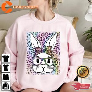 Easter Leopard Cute Bunny Sweatshirt Gift For Holiday 2