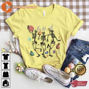 Easter Skeletons Bunny Vintage Unisex Shirt