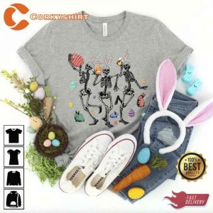 Easter Skeletons Bunny Vintage Unisex Shirt4